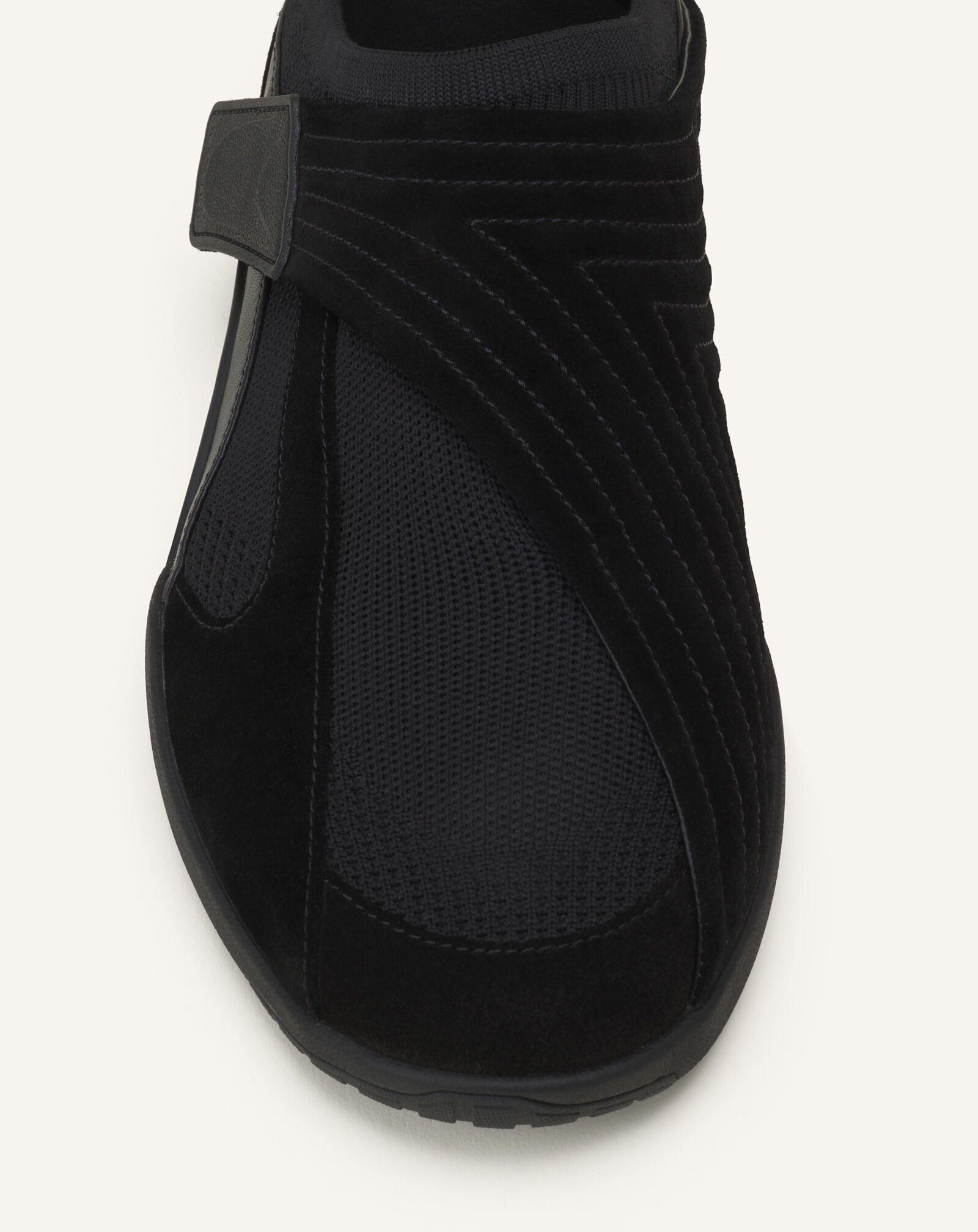 Lanvin SNEAKER LNV1 EN SUEDE TRICOTE Noir/Noir FUSKDK0IKNSUE26
