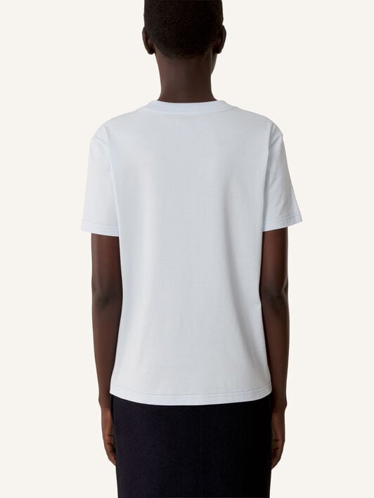 CAMISETA MOTHER AND CHILD DE PUNTO DE ALGODÓN BORDADO Lanvin CAMISETA MOTHER AND CHILD DE PUNTO DE ALGODÓN BORDADO Azul cielo RWTS0030J320E26