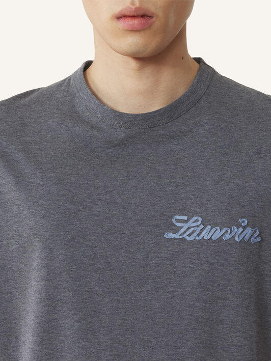 Lanvin T-SHIRT PETIT LOGO LANVIN Charcoal RMTS0012J323A26