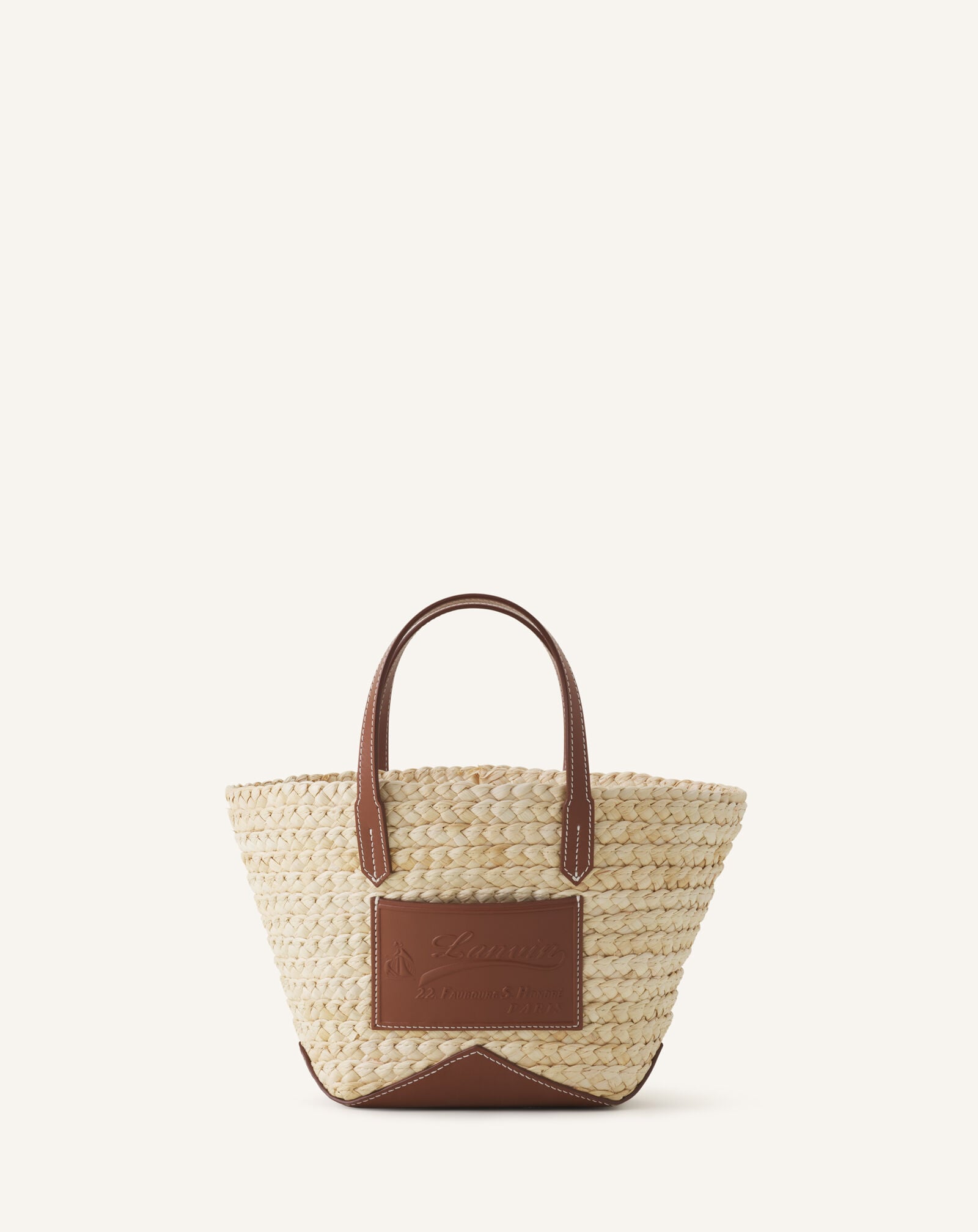 PANIER PETIT CATCH BY LANVIN Lanvin PANIER PETIT CATCH BY LANVIN Écru/Cognac LWBGLPASMACAP26