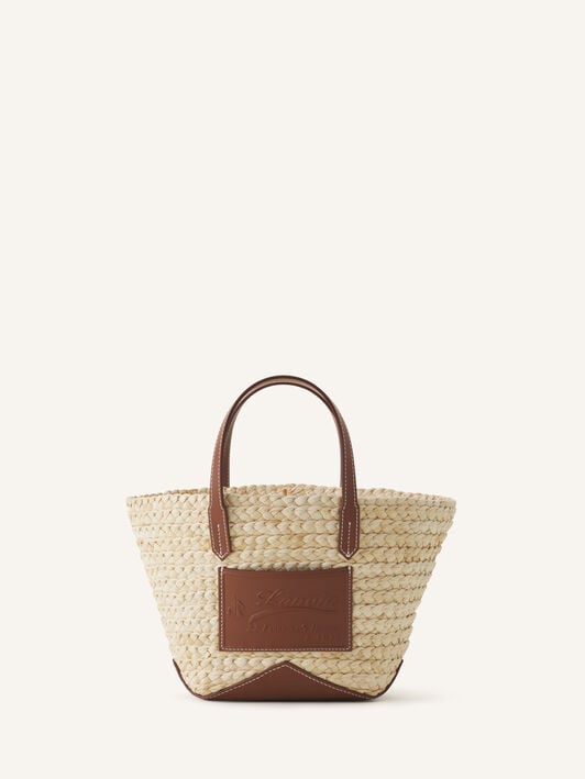 PANIER PETIT CATCH BY LANVIN Lanvin PANIER PETIT CATCH BY LANVIN Écru/Cognac LWBGLPASMACAP26
