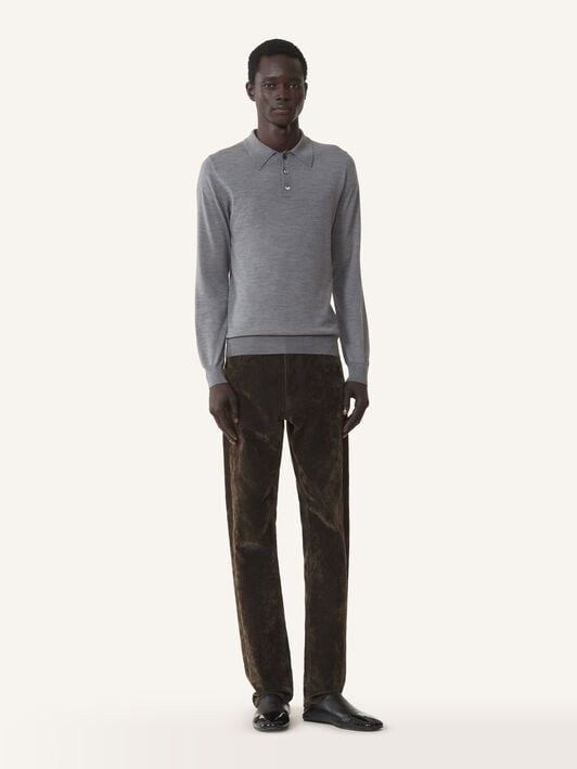 STRAIGHT-FIT DENIM TROUSERS Lanvin STRAIGHT-FIT DENIM TROUSERS Khaki RMTR03266453A26