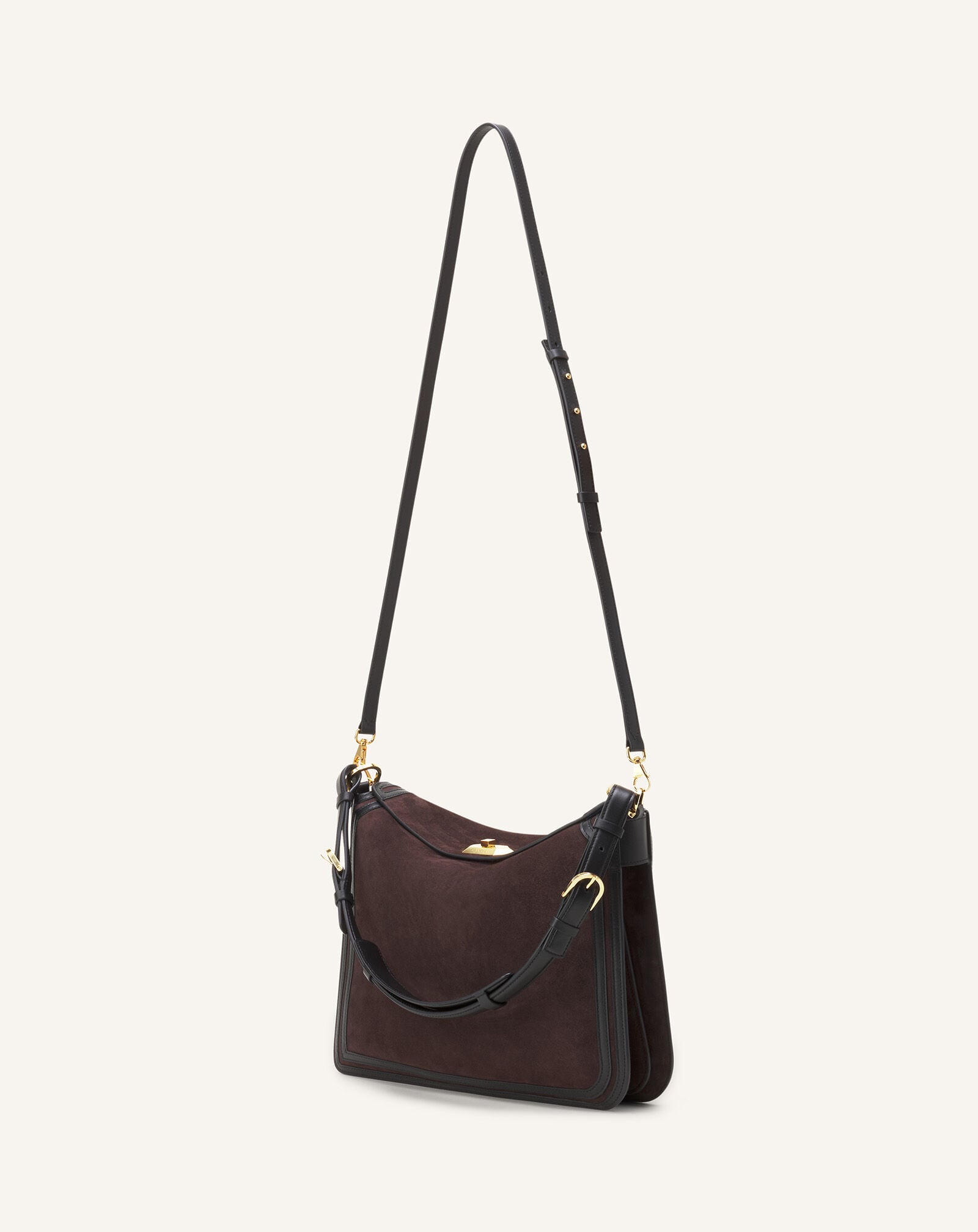 BORSA COMPAGNON IN CAMOSCIO Lanvin BORSA COMPAGNON IN CAMOSCIO Moka Scuro LWBGLRMMNUCAH25