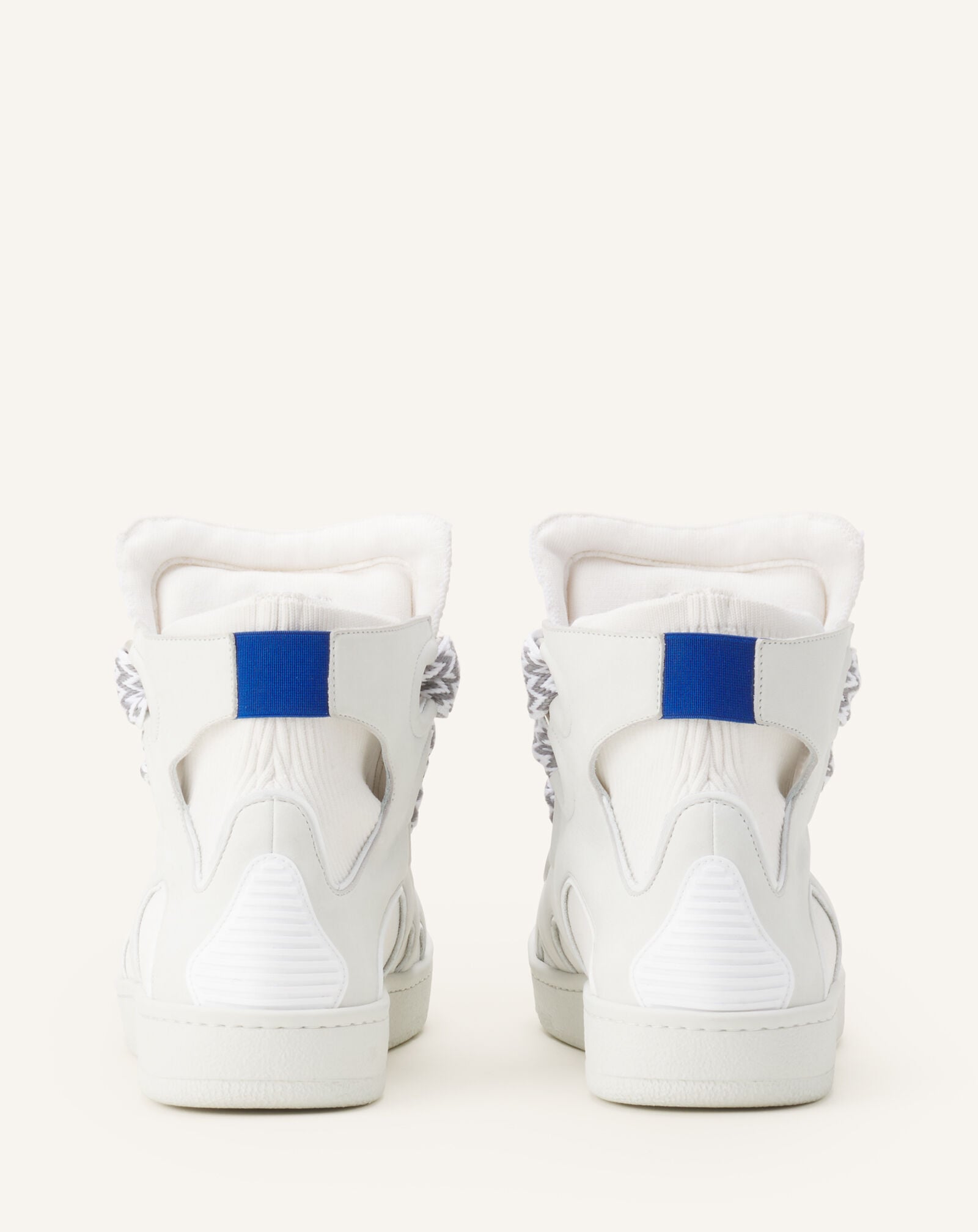 Lanvin SNEAKERS CURB HIGH TOP EN KNIT Blanc FUSKDK0KKNNAA26