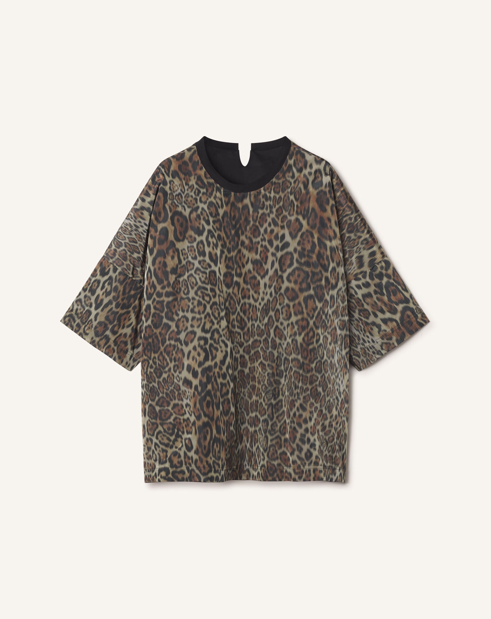 CAMISETA REVERSIBLE ESTAMPADA DE ALGODÓN Y TAFETÁN Lanvin CAMISETA REVERSIBLE ESTAMPADA DE ALGODÓN Y TAFETÁN Negro RMTS0068J040A26