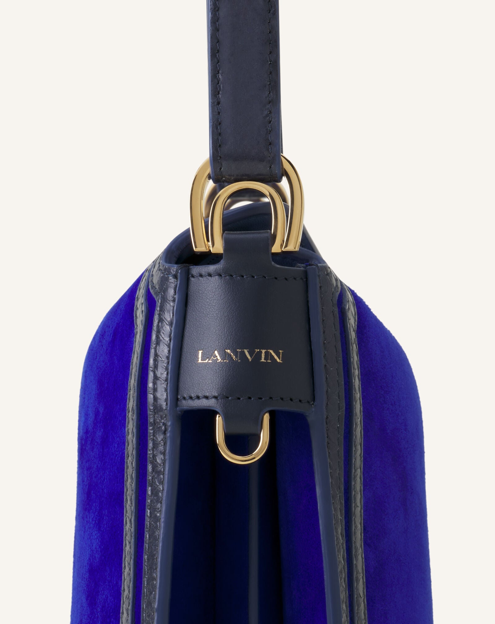 BORSA COMPAGNON IN CAMOSCIO Lanvin BORSA COMPAGNON IN CAMOSCIO Blu Elettrico/Blu Scuro LWBGLRMMNUAYP26