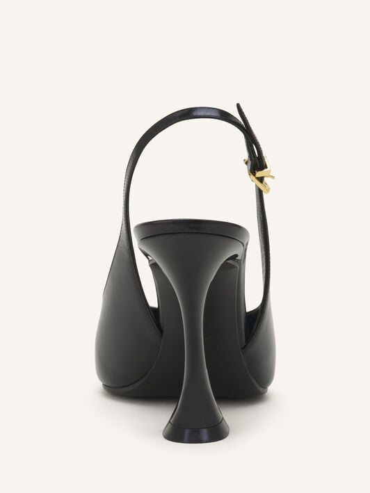 SLINGBACK SERENADE EN CUIR Lanvin SLINGBACK SERENADE EN CUIR Noir/Blanc FWPUMP17SZNAA26