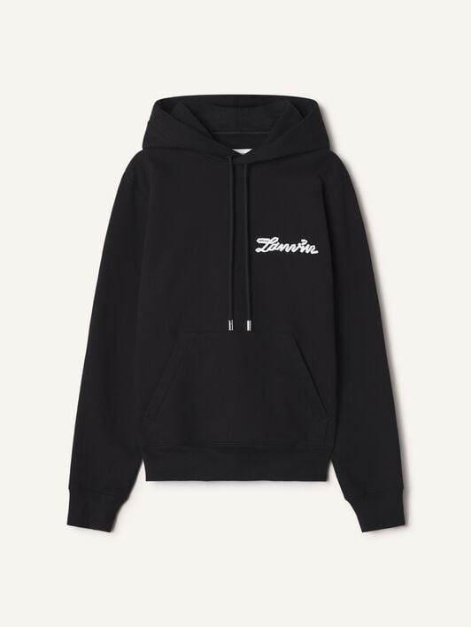 HOODIE RUBAN LANVIN EN COTON Lanvin HOODIE RUBAN LANVIN EN COTON Noir RMHO0055F305A26