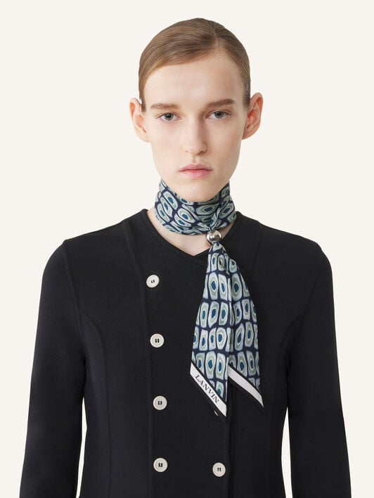 TWILLY AUS SEIDE MIT MURANO-PRINT UND SCHMUCKVERSCHLUSS Lanvin TWILLY AUS SEIDE MIT MURANO-PRINT UND SCHMUCKVERSCHLUSS Schwarz AWSAPFO11SMUA26