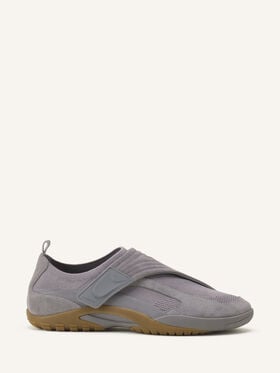 Lanvin LNV1 SNEAKERS IN KNIT AND SUEDE Light Grey/Honey FUSKDK0IKNSUE26