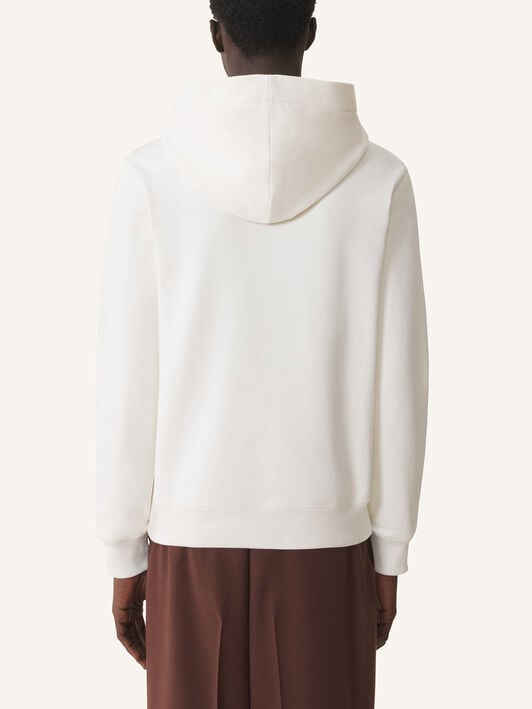 SWEAT À CAPUCHE LANVIN EN COTON BRODÉ Lanvin SWEAT À CAPUCHE LANVIN EN COTON BRODÉ Écru RMHO0005F300H25