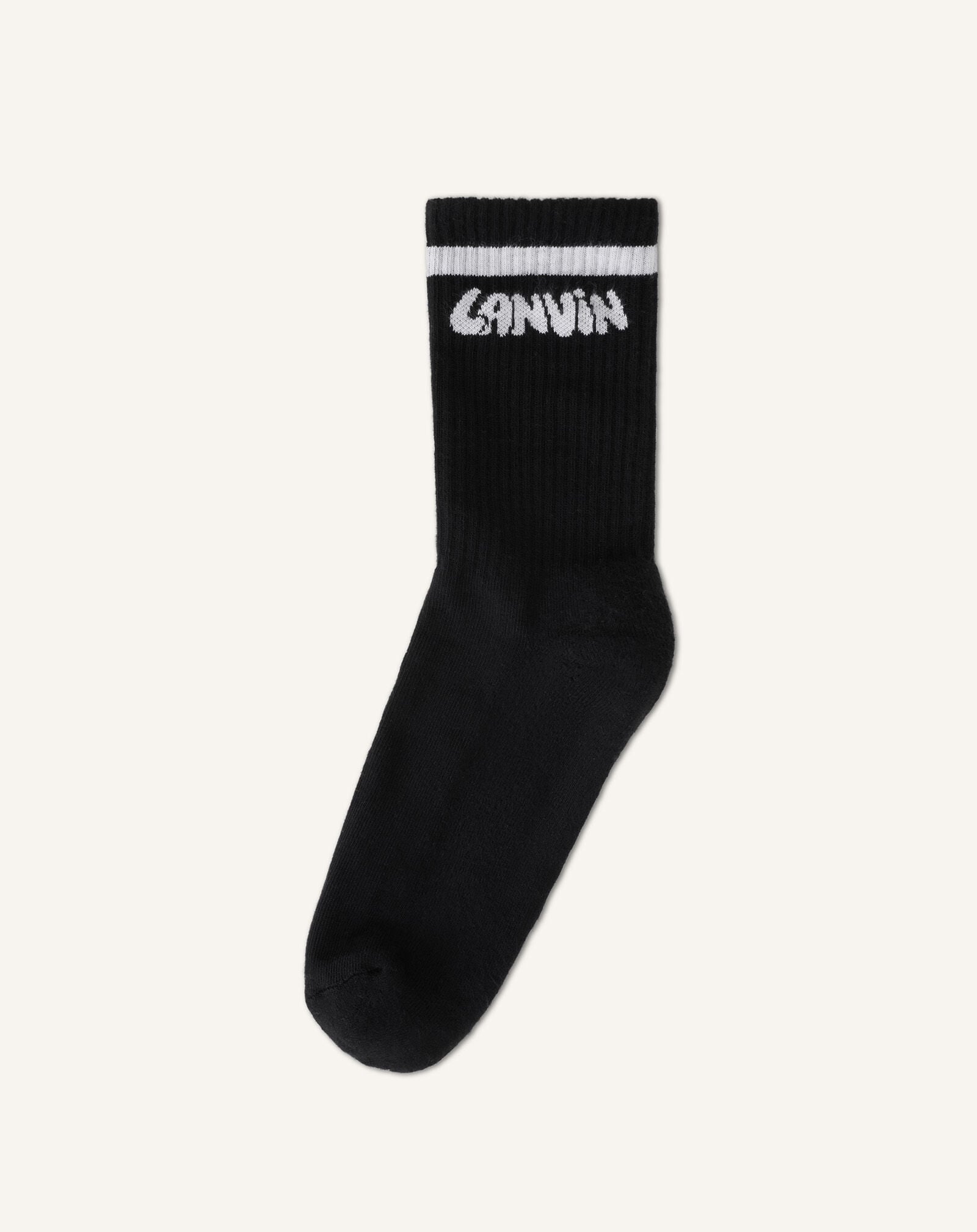 LANVIN COTTON SOCKS Lanvin LANVIN COTTON SOCKS Black AMSABSK2C2SIP26