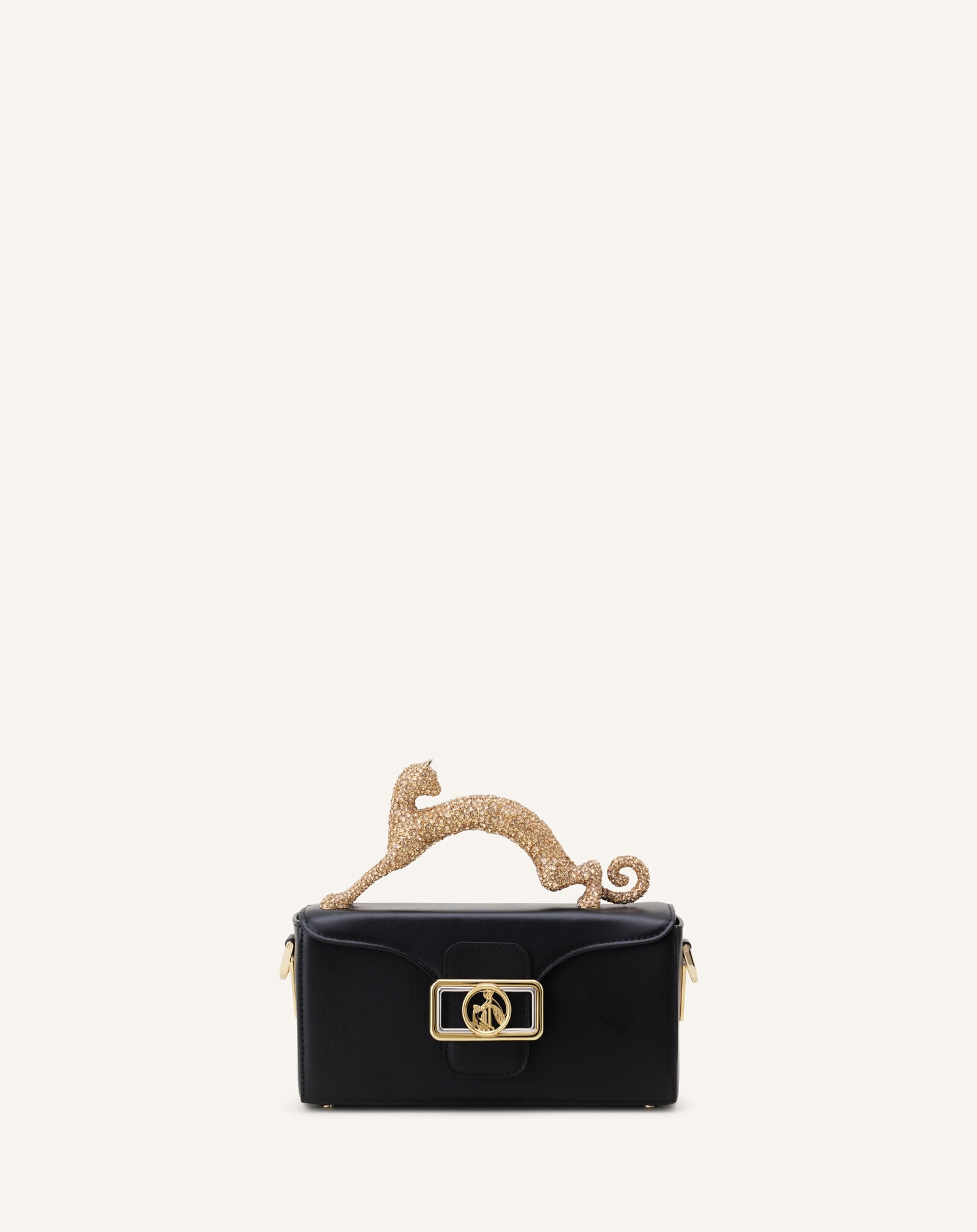 TASCHE NANO PENCIL CAT AUS LEDER MIT STRASS Lanvin TASCHE NANO PENCIL CAT AUS LEDER MIT STRASS Schwarz LWBGBRS3TPSSH23