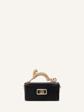 BORSA NANO PENCIL CAT IN PELLE CON STRASS Lanvin BORSA NANO PENCIL CAT IN PELLE CON STRASS Nero LWBGBRS3TPSSH23
