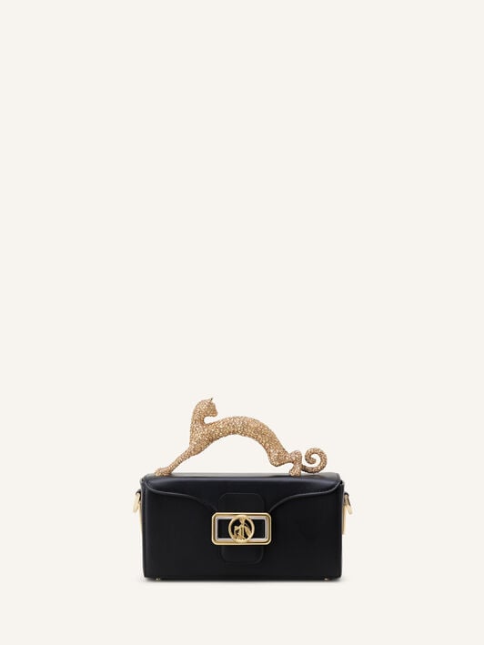TASCHE NANO PENCIL CAT AUS LEDER MIT STRASS Lanvin TASCHE NANO PENCIL CAT AUS LEDER MIT STRASS Schwarz LWBGBRS3TPSSH23