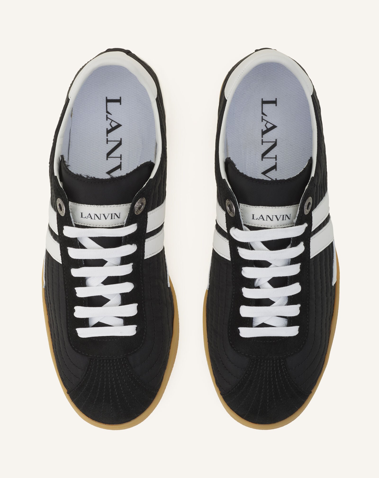 Lanvin SNEAKERS GLEN 2.0 EN NYLON Noir/Blanc FUSKZL01NYSQA26