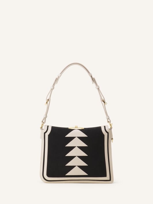 COMPAGNON 20 LEATHER BAG Lanvin COMPAGNON 20 LEATHER BAG Ecru/Black LWBGLRPMNATRE26