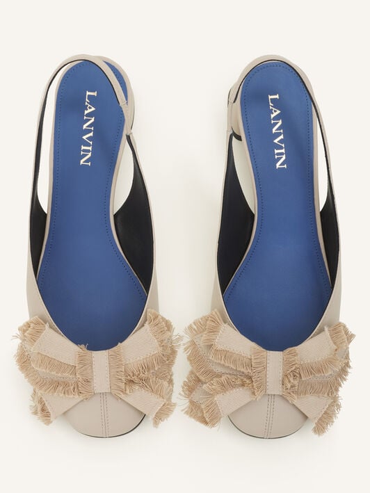 SLINGBACK-BALLERINA MIT ABSATZ AUS LEDER Lanvin SLINGBACK-BALLERINA MIT ABSATZ AUS LEDER Sandfarben FWPUMP1DNAPAA26