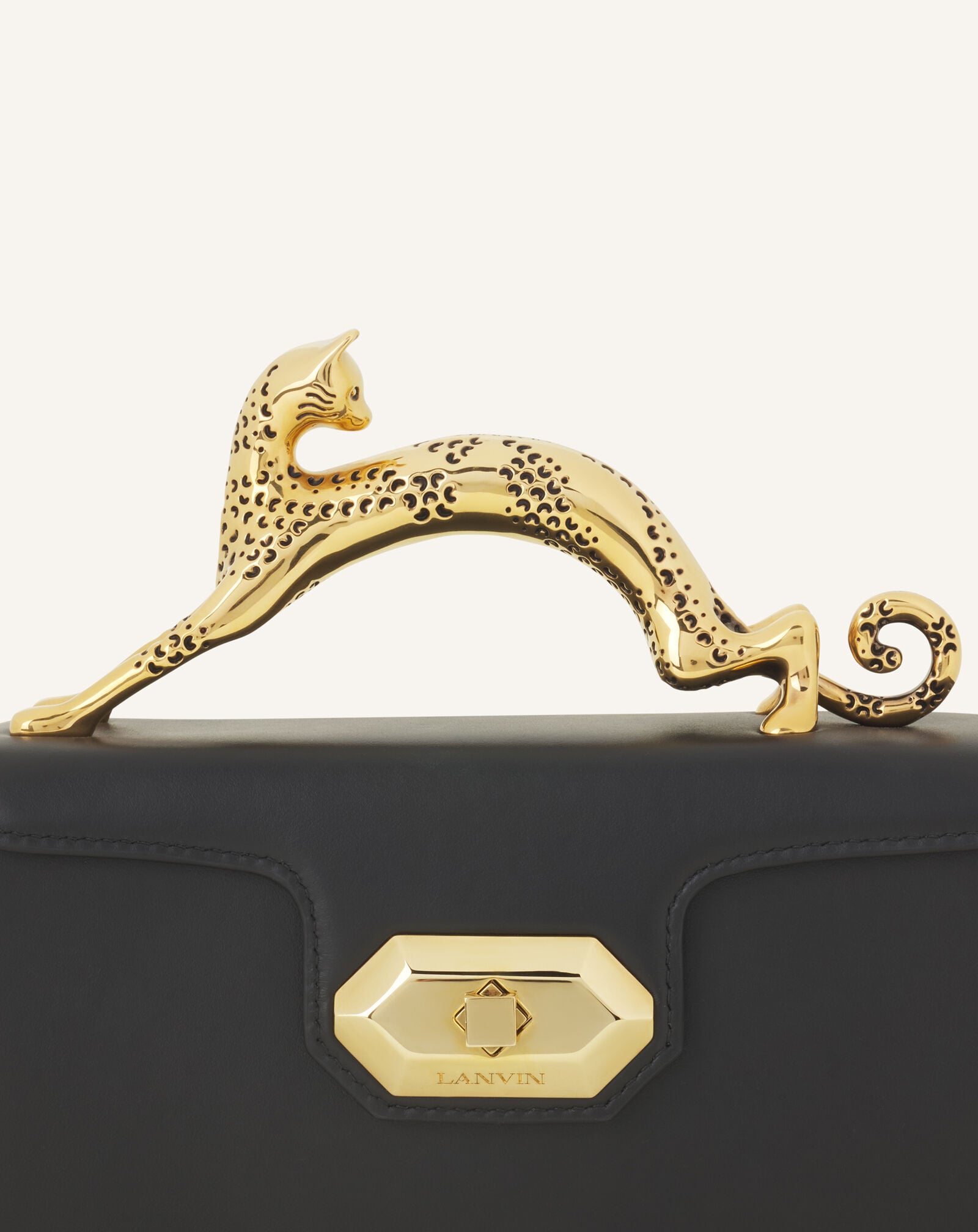 TASCHE NANO PENCIL CAT AUS LEDER Lanvin TASCHE NANO PENCIL CAT AUS LEDER Schwarz LWBGBR04SMLEA26