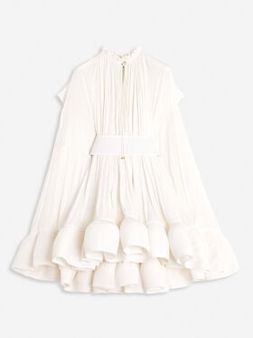 Lanvin ROBE COURTE EN CHARMEUSE Blanc Casse RWDR209U4778H20
