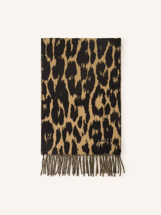 LEOPARD PRINT WOOL SCARF Lanvin LEOPARD PRINT WOOL SCARF Leopard AWSARSC52WLPH25