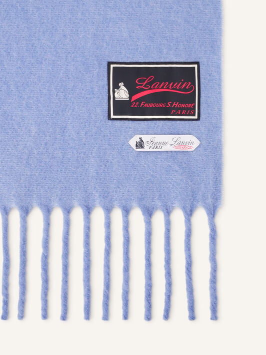 ÉCHARPE À FRANGES EN LAINE AVEC ÉTIQUETTE 22 FAUBOURG Lanvin ÉCHARPE À FRANGES EN LAINE AVEC ÉTIQUETTE 22 FAUBOURG Bleu Clair AWSAPSC5WSETA26