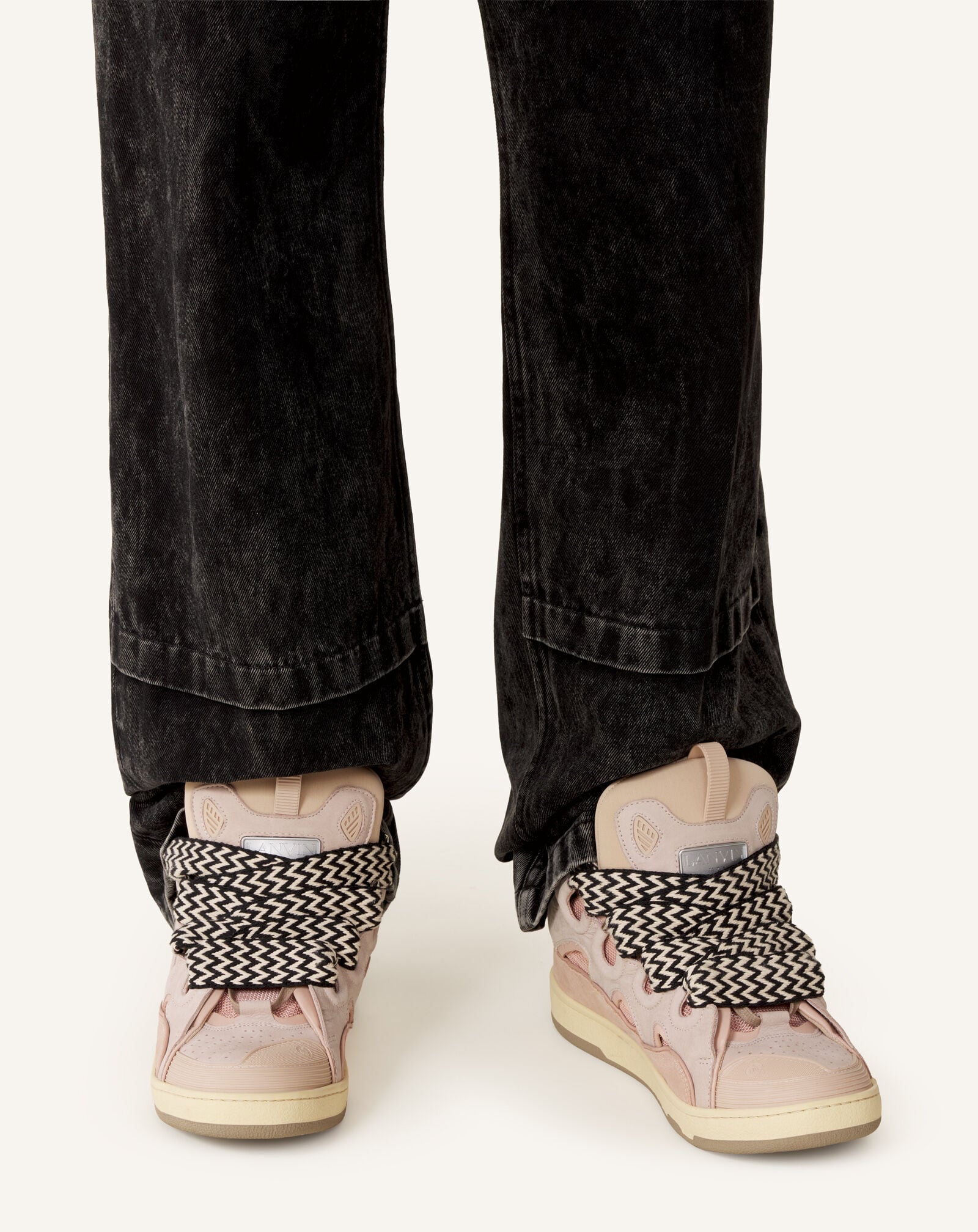SNEAKERS CURB IN PELLE Lanvin SNEAKERS CURB IN PELLE Rosa Pallido FUSKDK12DRA2P25