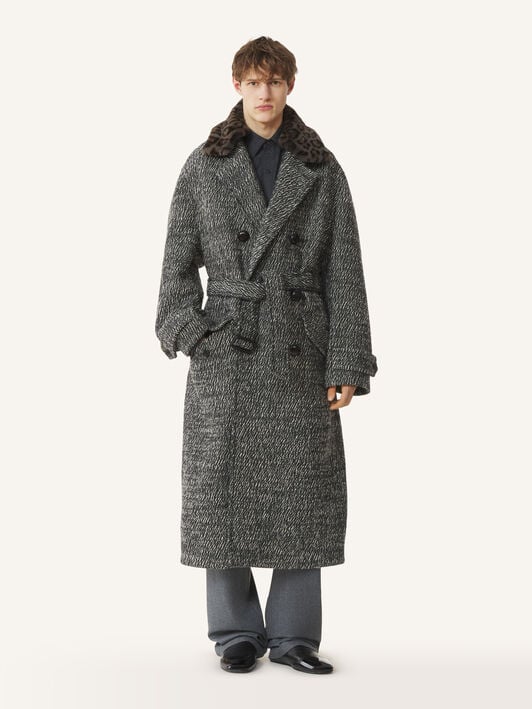 DECONSTRUCTED COAT Lanvin DECONSTRUCTED COAT Black/White RMCO01076377A26