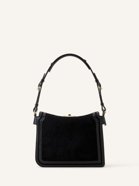 BORSA COMPAGNON 20 IN CAMOSCIO Lanvin BORSA COMPAGNON 20 IN CAMOSCIO Nero LWBGLRPMNUAYP26