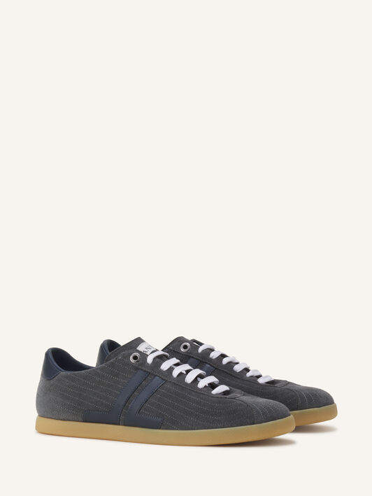 SNEAKER GLEN 2.0 AUS LEDER Lanvin SNEAKER GLEN 2.0 AUS LEDER Grau/Marineblau FUSKZL01ANAPA26
