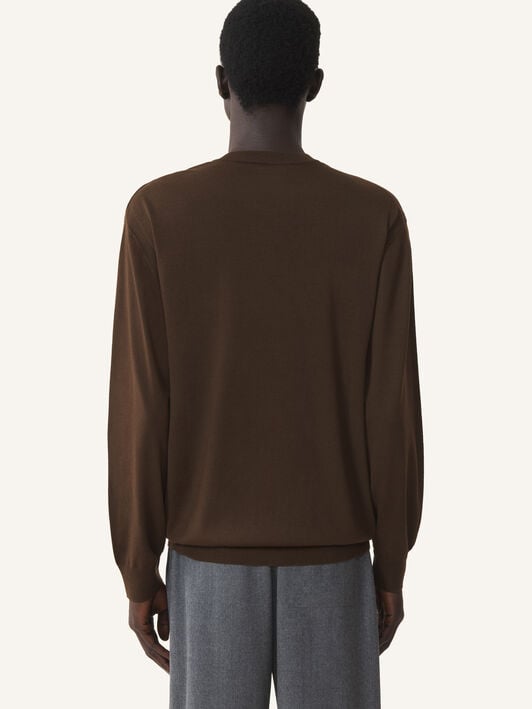 ROUND-NECK JUMPER Lanvin ROUND-NECK JUMPER Ebony RMPO0012K099A26