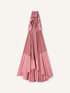 PLISSIERTES KLEID AUS CHARMEUSE UND BAUMWOLLE Lanvin PLISSIERTES KLEID AUS CHARMEUSE UND BAUMWOLLE Altrosa RWDR00274778P26