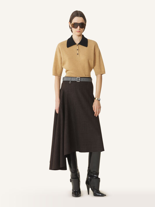 CONTRAST COLLAR POLO Lanvin CONTRAST COLLAR POLO Cappuccino RWPO0053K113H26