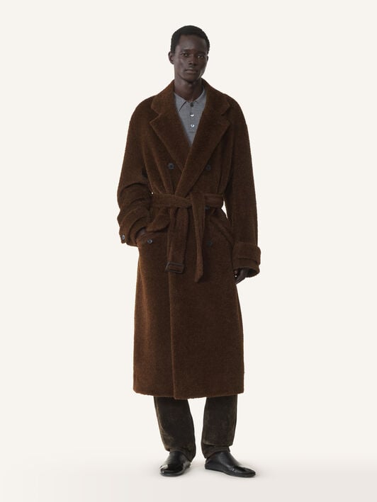 FAUX FUR DECONSTRUCTED COAT Lanvin FAUX FUR DECONSTRUCTED COAT Ebony RMCO00076375A26