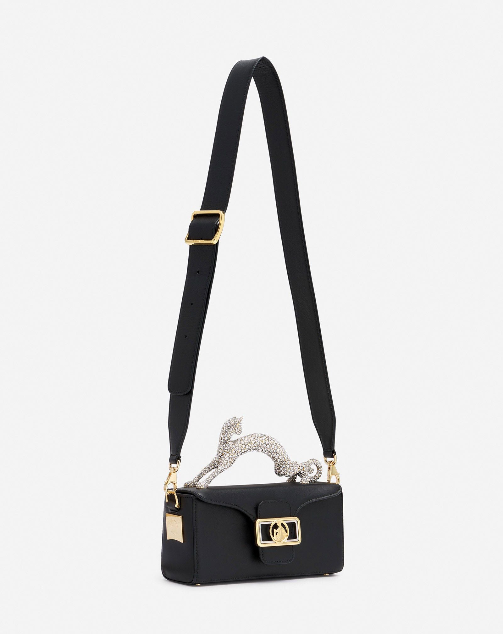SAC PENCIL CAT NANO EN CUIR ET STRASS Lanvin SAC PENCIL CAT NANO EN CUIR ET STRASS Noir LWBGBRS3TOPSE23