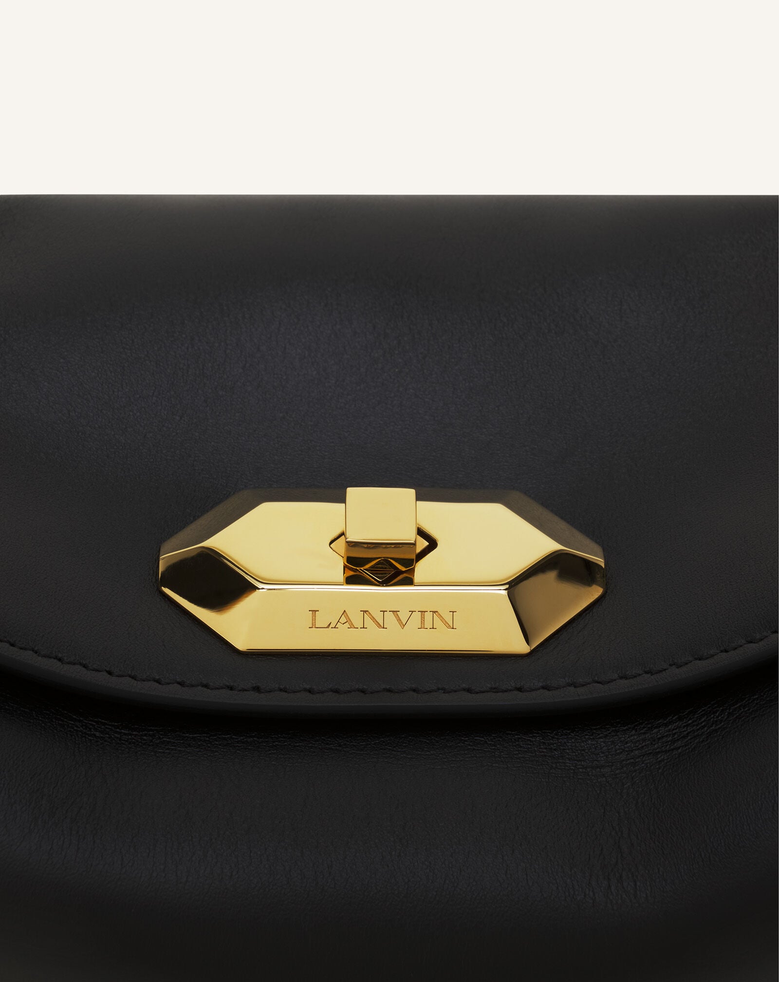 SAC COMPAGNON EN CUIR Lanvin SAC COMPAGNON EN CUIR Noir LWBGLRMMSMLEH25