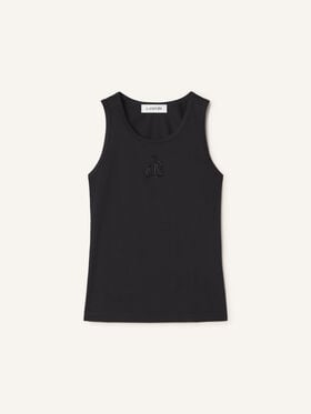 Lanvin DÉBARDEUR BRODÉ LA MÈRE ET L'ENFANT EN JERSEY Noir RWTS0067J040A26