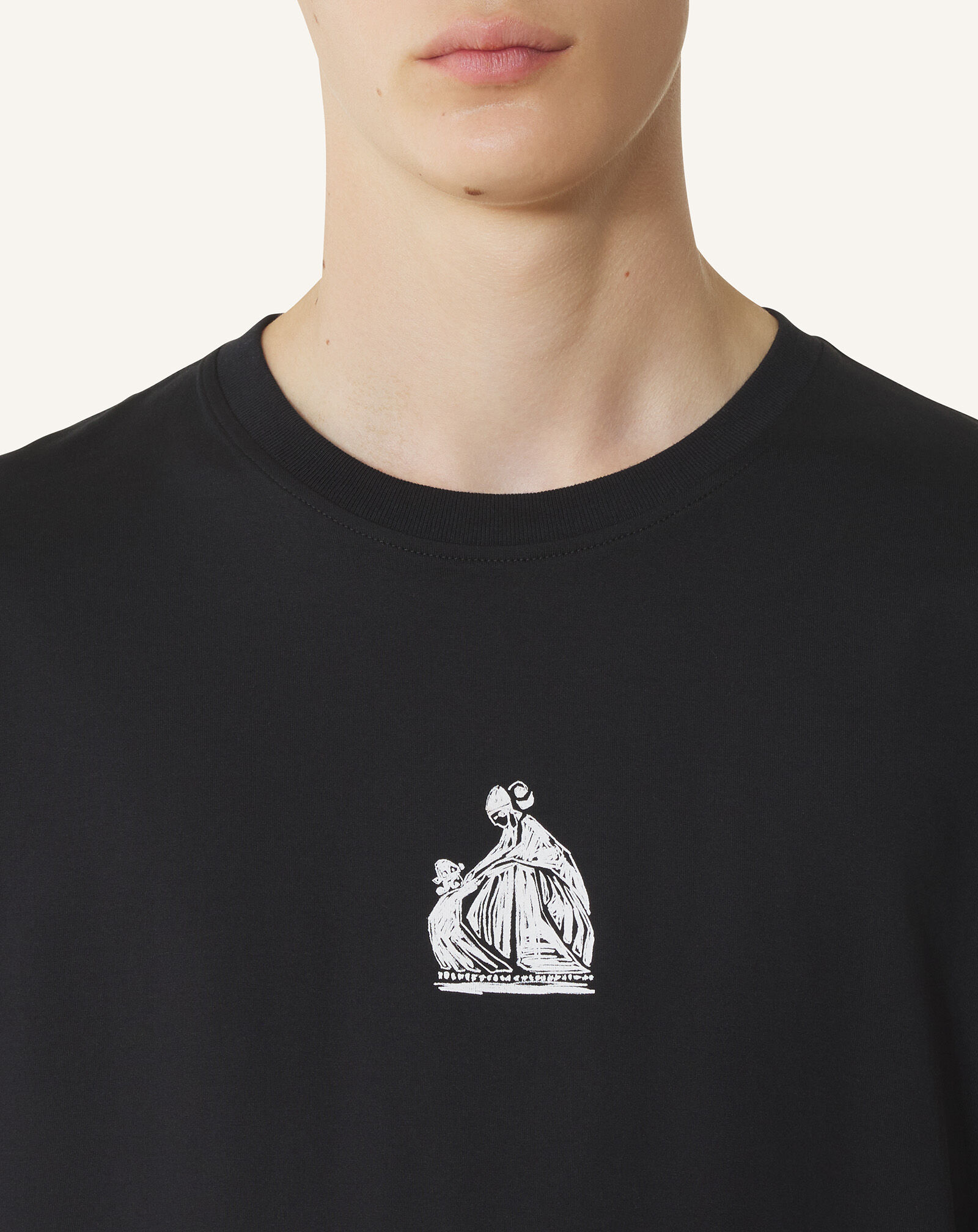 T-SHIRT IMPRIMÉ LA MÈRE ET L'ENFANT Lanvin T-SHIRT IMPRIMÉ LA MÈRE ET L'ENFANT Noir RMTS0012J312P26