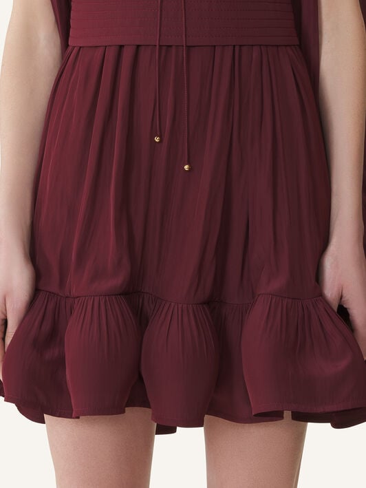 VESTIDO CORTO DE CHARMEUSE Lanvin VESTIDO CORTO DE CHARMEUSE Burdeos RWDR209U4778H20