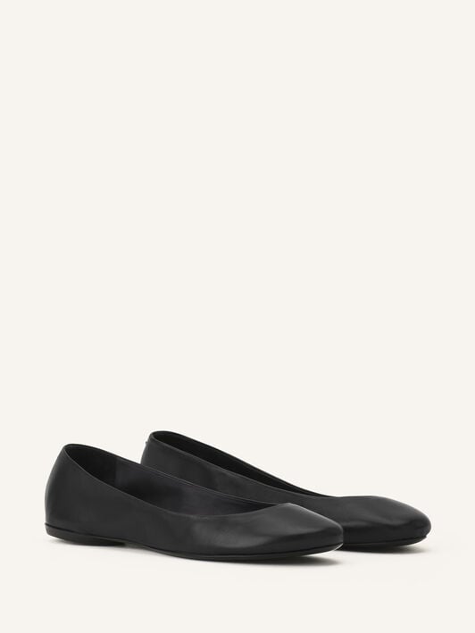 DIE BALLERINA AUS LEDER Lanvin DIE BALLERINA AUS LEDER Schwarz FWBAGA0HNAPAH25