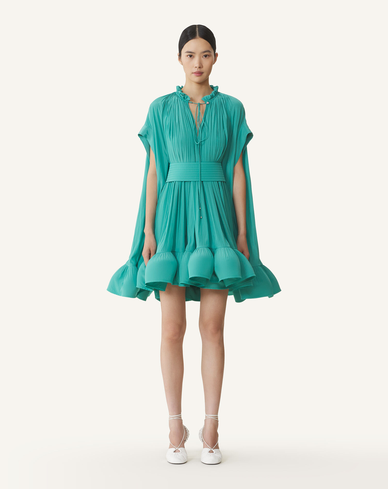VESTIDO CORTO DE CHARMEUSE Lanvin VESTIDO CORTO DE CHARMEUSE Jade RWDR209U4778H20