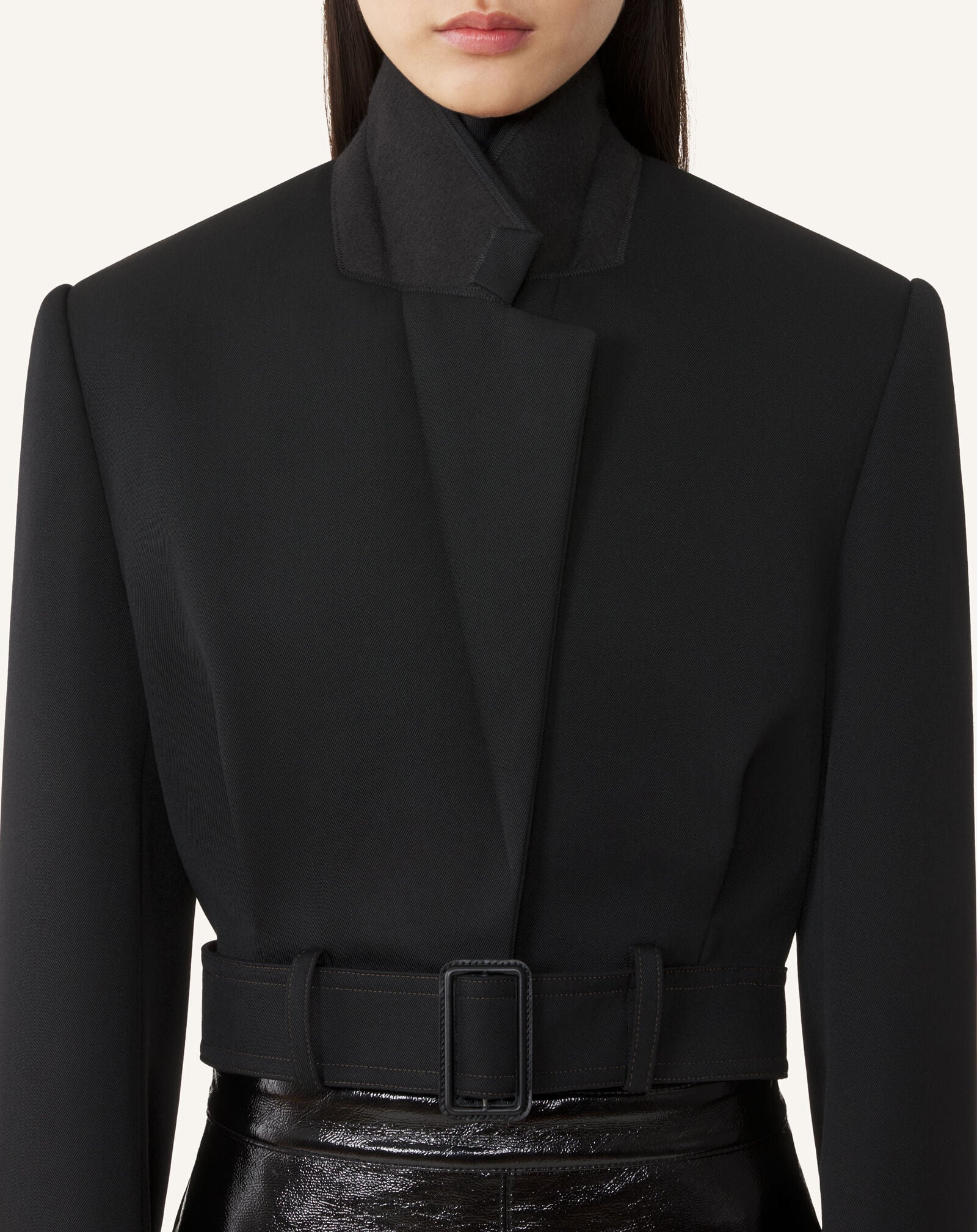 BELTED SHORT JACKET Lanvin BELTED SHORT JACKET Black RWJA00194885A26