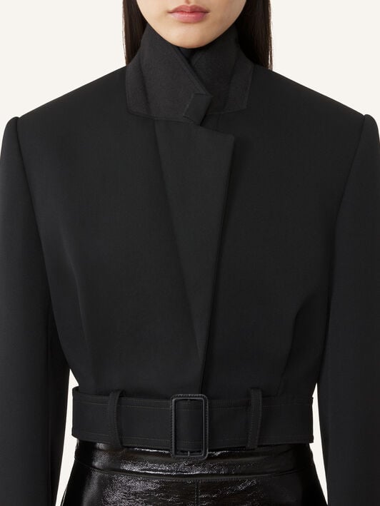BELTED SHORT JACKET Lanvin BELTED SHORT JACKET Black RWJA00194885A26