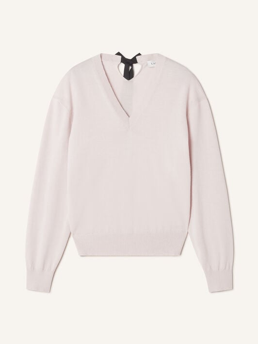 PULL COL V DÉTAIL GROS GRAIN EN MÉRINOS Lanvin PULL COL V DÉTAIL GROS GRAIN EN MÉRINOS Lune RWPO0027K101A26