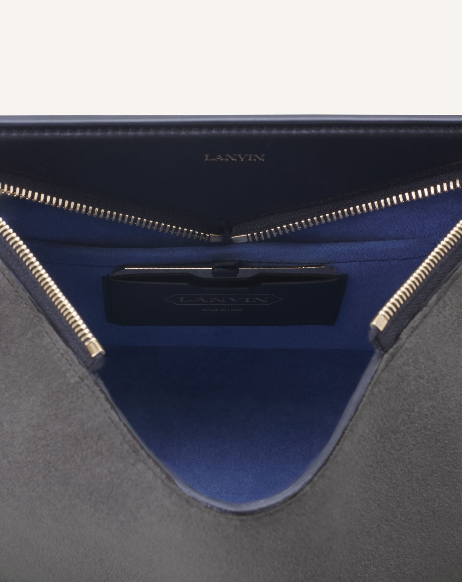 TOP HANDLE ZIPPED PM Lanvin TOP HANDLE ZIPPED PM Dark Grey/Black LWBGLCPMCASUH26
