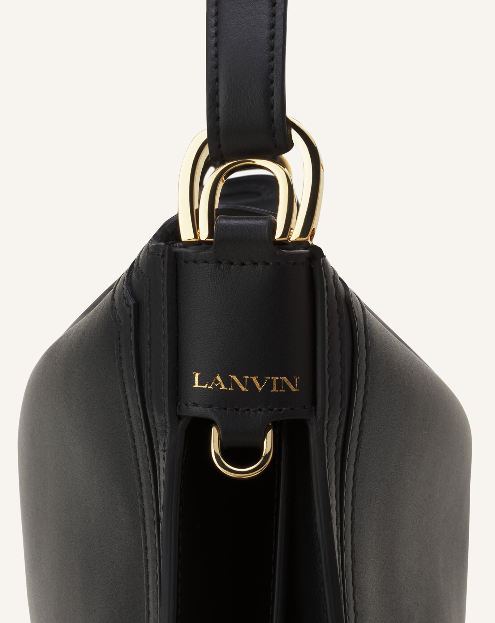 SAC COMPAGNON EN CUIR Lanvin SAC COMPAGNON EN CUIR Noir LWBGLRMMSMLEH25