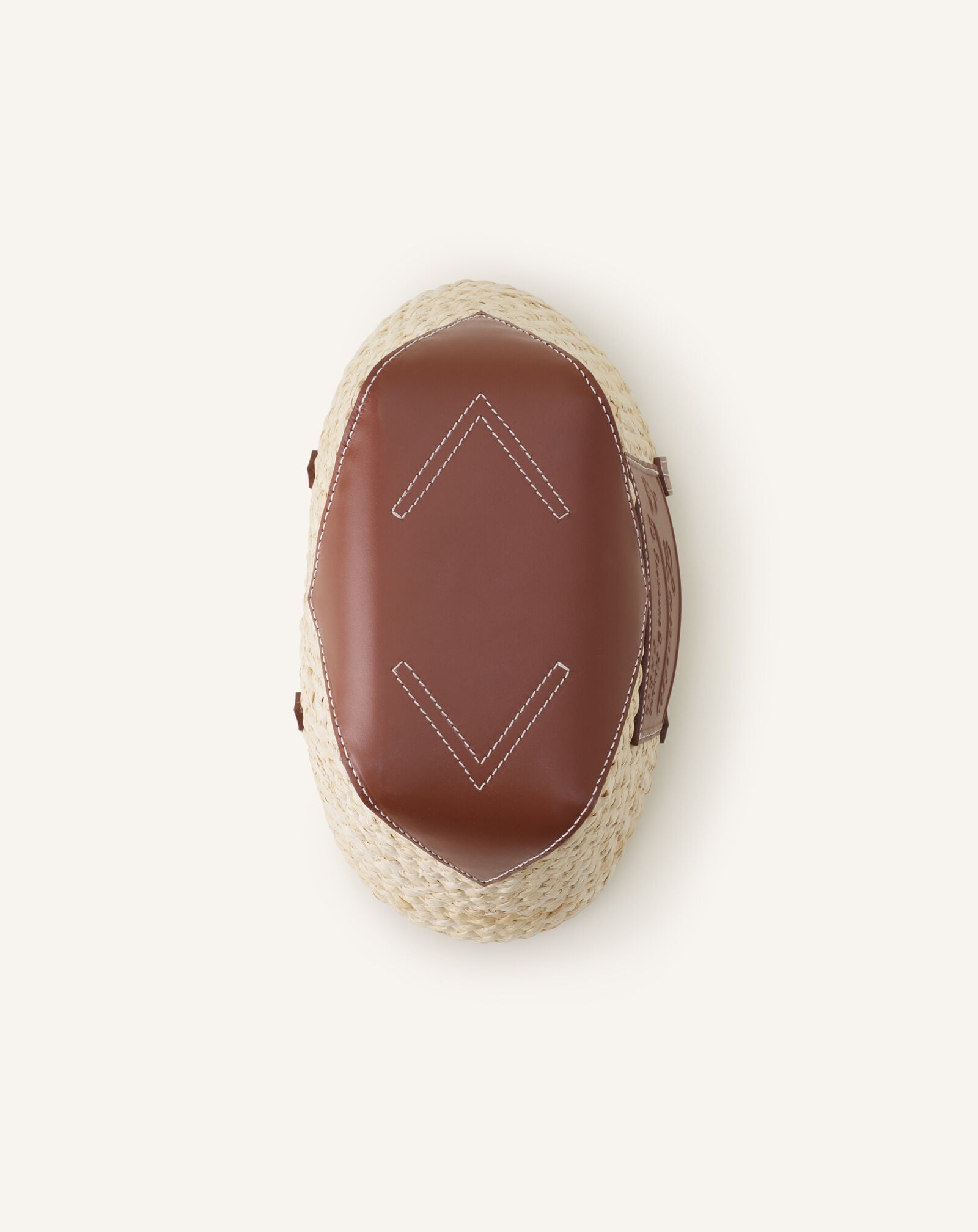 PANIER PETIT CATCH BY LANVIN Lanvin PANIER PETIT CATCH BY LANVIN Écru/Cognac LWBGLPASMACAP26