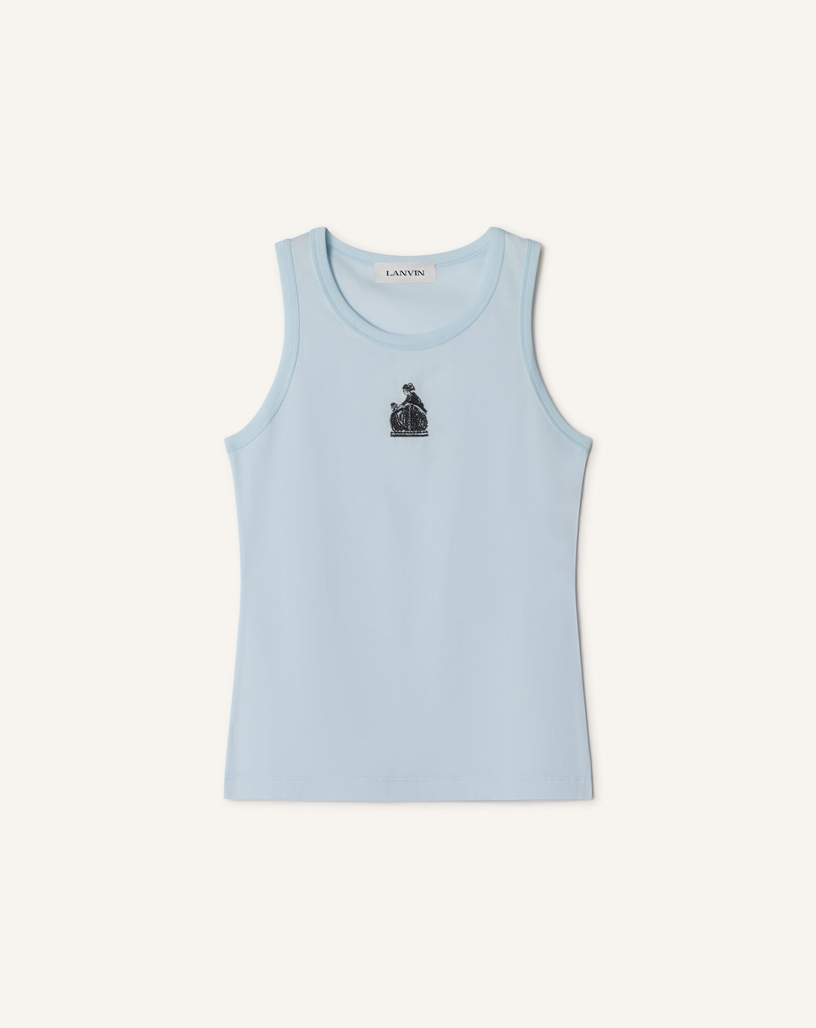 DÉBARDEUR BRODÉ LA MÈRE ET L'ENFANT EN JERSEY Lanvin DÉBARDEUR BRODÉ LA MÈRE ET L'ENFANT EN JERSEY Bleu Ciel RWTS0067J320E26