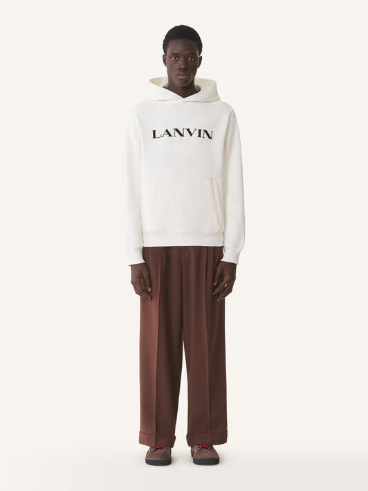 SWEAT À CAPUCHE LANVIN EN COTON BRODÉ Lanvin SWEAT À CAPUCHE LANVIN EN COTON BRODÉ Écru RMHO0005F300H25