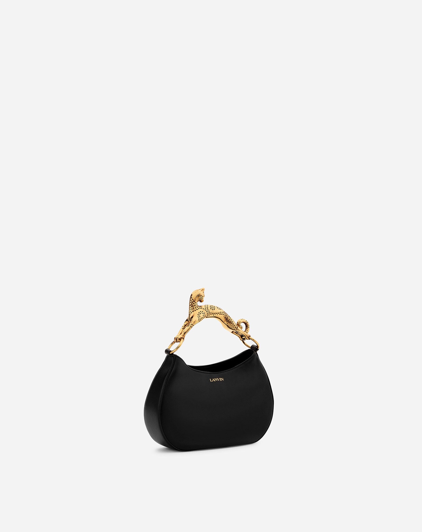 Lanvin BORSA HOBO CAT IN PELLE Nero LWBGSHC1NAPAA21